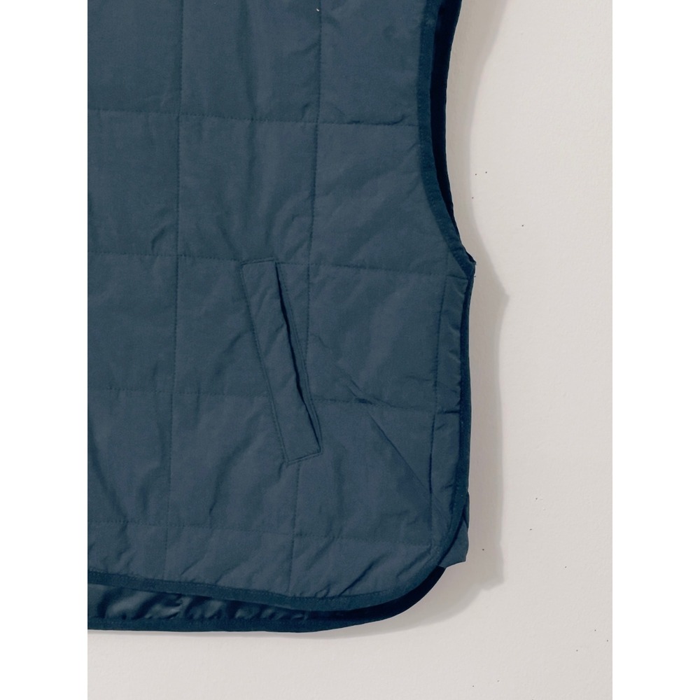 Papermoon Women Quilted Vest Large Black Mock Neck Full Zip Pockets NWT - Picture 2 of 7